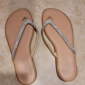 Torrid rhinestone  flip flop sz 10